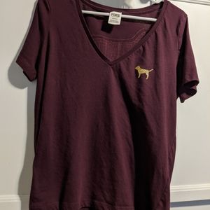 Pink brand maroon crop top